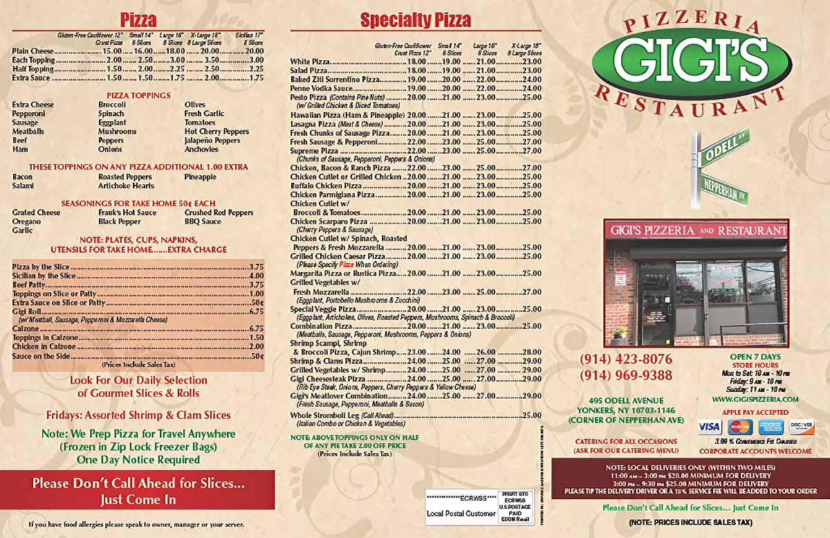 Gigi's pizza deals